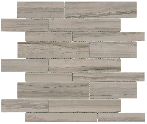 Xylo Mica Polished Marble Random Strip Mosaic Tile 76-402