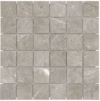 2"x2" Ritz Gray Polished Marble Mosaic Tile (12"x12" Sheet)