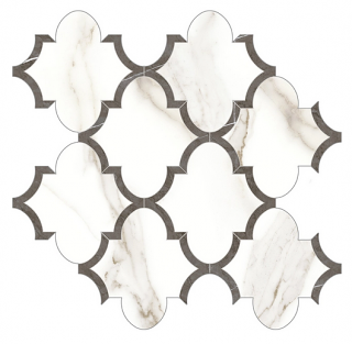 Anatolia - Mayfair Calacatta Oro Polished Arabesque Mosaic