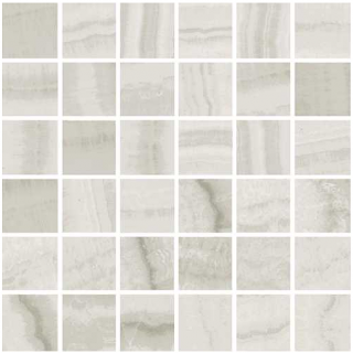 Happy Floors - 2"x2" Onyx Milk Polished Mosaic Tile (12"x12" Sheet)