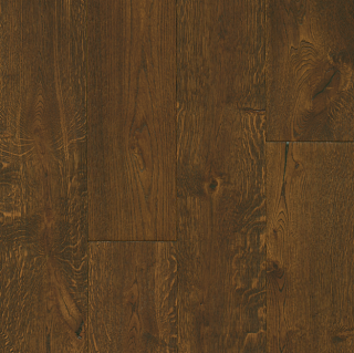 Hartco - TimberBrushed Gold 1/2" thick x 7-1/2" wide Deep Etched Hampton Brown White Oak Engineered Hardwood Flooring