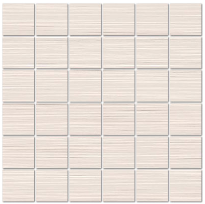 Mediterranea - 2"x2" Loom Cotton Porcelain Mosaic Tile (5 Pc. Pack, Matte Finish, 12"x12" Sheet)