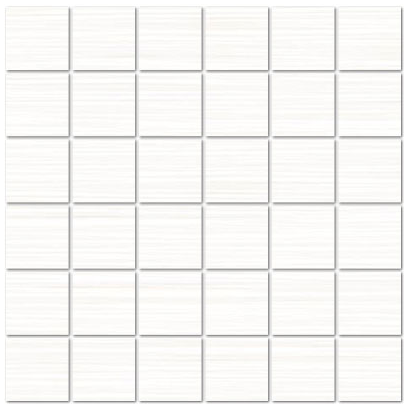 Mediterranea - 2"x2" Loom Linen Porcelain Mosaic Tile (5 Pc. Pack, Matte Finish, 12"x12" Sheet)