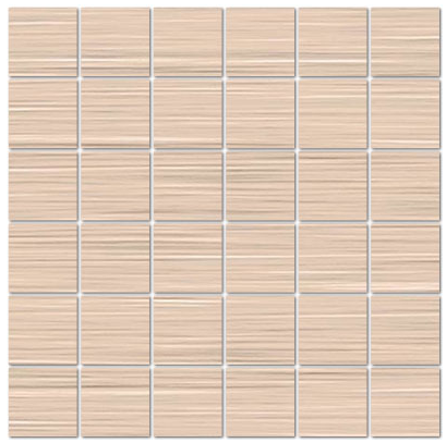 Mediterranea - 2"x2" Loom Wool Porcelain Mosaic Tile (5 Pc. Pack, Matte Finish, 12"x12" Sheet)