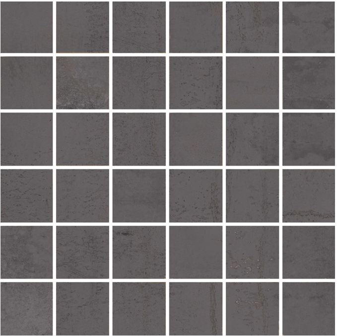 Happy Floors - 2"x2" Iron Anthracite Mosaic Tile (12"x12" Sheet)