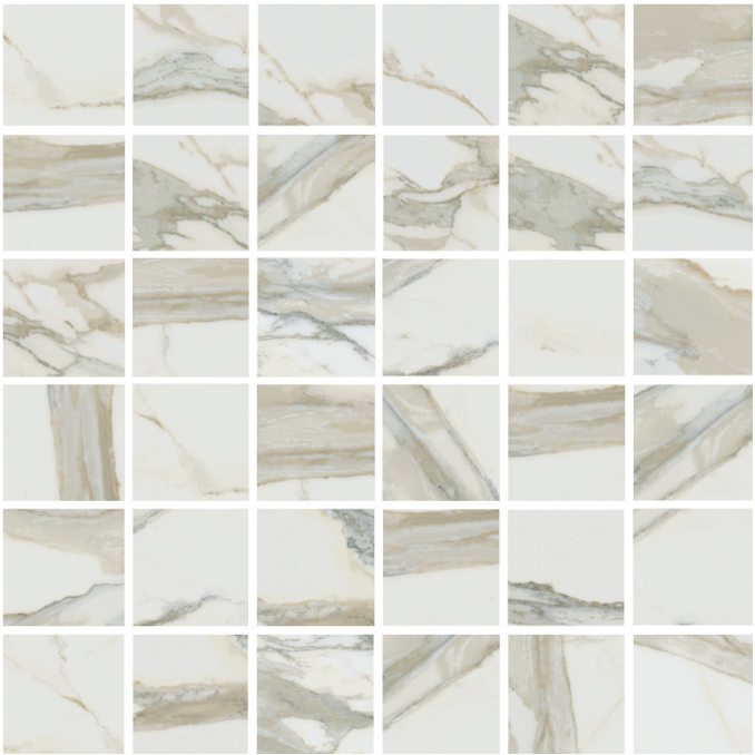 Happy Floors - 2"x2" Stratus Oro Polished Mosaic Tile (12"x12" Sheet)