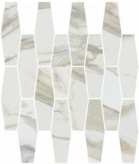 Happy Floors - Stratus Oro Elongated Hexagon Natural Mosaic Tile (12"x12" Sheet)