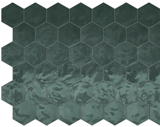 Terratinta - 6" Hexa Green Echo Hexagon Glossy Wall Tile TTHXW07G