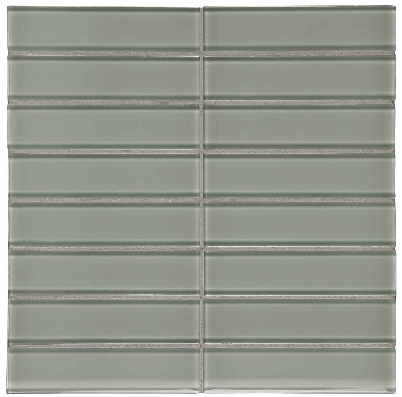 Anatolia - 1-1/2"x6" Bliss Element Smoke Stacked Glass Mosaic Tile