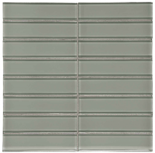 Anatolia - 1-1/2"x6" Bliss Element Smoke Stacked Glass Mosaic Tile