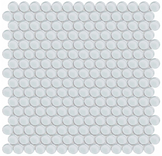 Anatolia - Bliss Element Ice Penny Round Glass Mosaic Tile