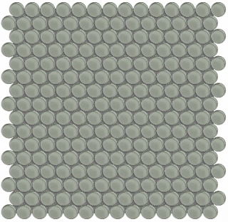 Anatolia - Bliss Element Smoke Penny Round Glass Mosaic Tile