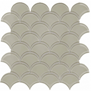 Anatolia - Bliss Element Earth Scallop Glass Mosaic Tile