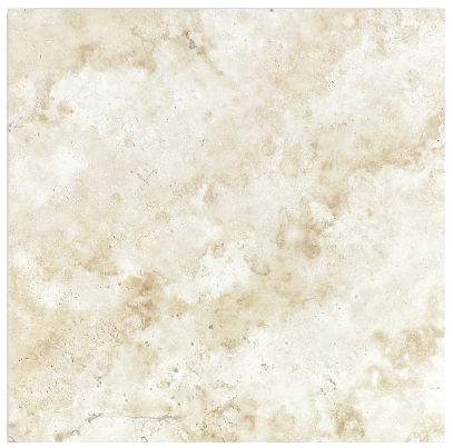 8"x8" Ivory Travertine Straight Edge & Brushed Tile