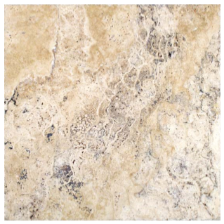 8"x8" Picasso Travertine Chiseled & Brushed Tile