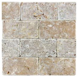 3"x6" Noce Tumbled Travertine Tile