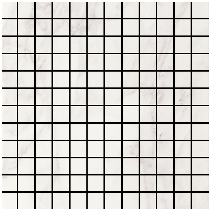 Happy Floors - 1"x1" Crystal Glossy White Mosaic Tile 6254-A (12"x12" Sheet)