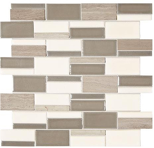 Marazzi - Midpark Rainstorm 3"xRandom Rectangle Mosaic Tile (13"x12" Sheet)