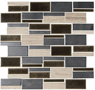 Marazzi - Midpark Shadow 3"xRandom Rectangle Mosaic Tile (13"x12" Sheet)