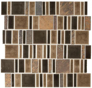 Marazzi - Midpark Bark 2"xRandom Square Mosaic Tile (13"x13" Sheet)