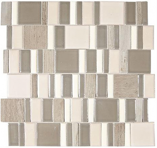 Marazzi - Midpark Rainstorm 2"xRandom Square Mosaic Tile (13"x13" Sheet)