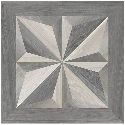 Milestone - 24"x24" Mood Wood White/Grey Cassettone Decor 1 Porcelain Tile