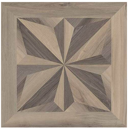 Milestone - 24"x24" Mood Wood Honey/Nut Cassettone Decor 2 Porcelain Tile