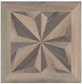 Milestone - 24"x24" Mood Wood Honey/Nut Cassettone Decor 2 Porcelain Tile