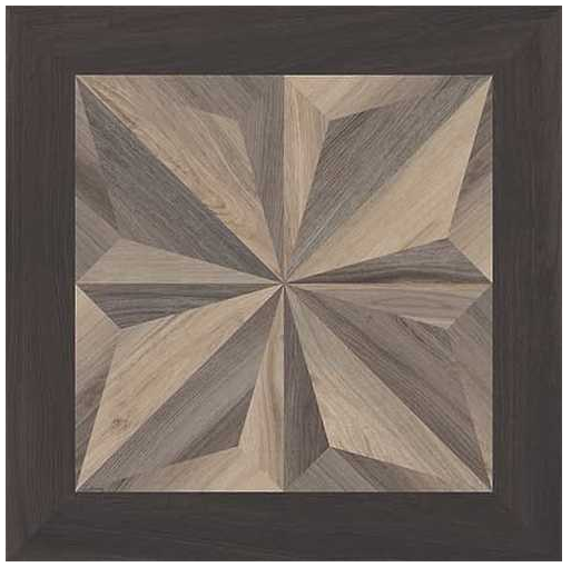 Milestone - 24"x24" Mood Wood Honey/Nut/Brown Cassettone Decor 3 Porcelain Tile