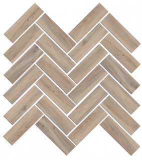 Milestone - 12"x15" Mood Wood HONEY Herringbone Matte Porcelain Mosaic Tile