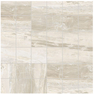 Milestone - 2"x2" Breccia WHITE Matte Porcelain Mosaic Tile (10 Pc. Pack)