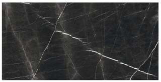 Milestone - 12"x24" Luxury NERO MARQUINA Polished Porcelain Tile (Rectified Edges)