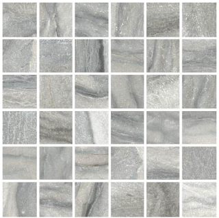 Happy Floors - 2"x2" Macaubas Oyster Anticato Porcelain Mosaic Tile (12"x12" Sheet)