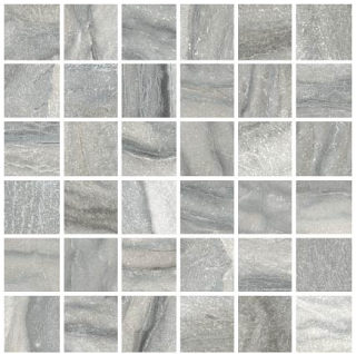 Happy Floors - 2"x2" Macaubas Oyster Natural Porcelain Mosaic Tile (12"x12" Sheet)