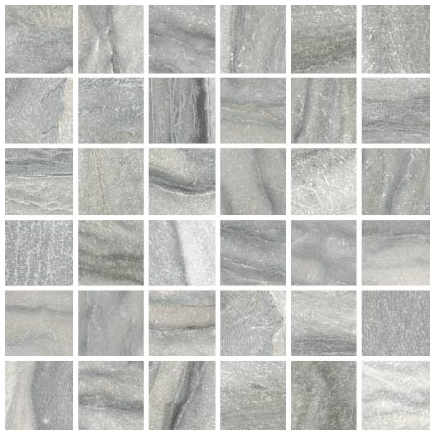 Happy Floors - 2"x2" Macaubas Oyster Polished Porcelain Mosaic Tile (12"x12" Sheet)