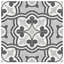 Anatolia - 8"x8" Form Baroque Ice Deco Porcelain Tile (Matte Finish)