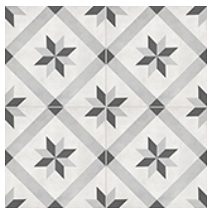 Anatolia - 8"x8" Form Compass Ice Deco Porcelain Tile (Matte Finish)