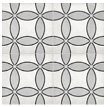 Anatolia - 8"x8" Form Zenith Ice Deco Porcelain Tile (Matte Finish)