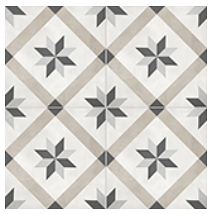 Anatolia - 8"x8" Form Compass Sand Deco Porcelain Tile (Matte Finish)