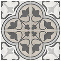 Anatolia - 8"x8" Form Clover Sand Deco Porcelain Tile (Matte Finish)