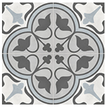 Anatolia - 8"x8" Form Clover Tide Deco Porcelain Tile (Matte Finish)