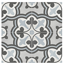 Anatolia - 8"x8" Form Baroque Tide Deco Porcelain Tile (Matte Finish)