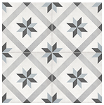 Anatolia - 8"x8" Form Compass Tide Deco Porcelain Tile (Matte Finish)