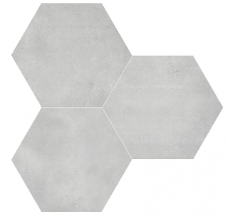 Anatolia - 7"x8" Form Ice Hexagon Porcelain Tile (Matte Finish)