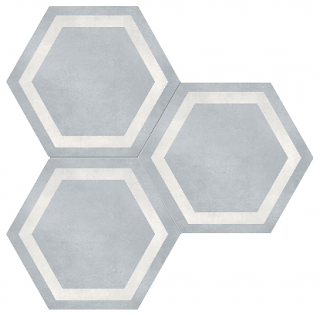 Anatolia - 7"x8" Form Tide Hexagon Frame Porcelain Tile (Matte Finish)