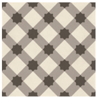 Marazzi - 8"x8" D_Segni Plaid Chalk/Midnight/Shadow/Smoke Blend Porcelain Tile M0UC