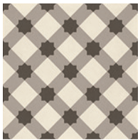 Marazzi - 8"x8" D_Segni Plaid Chalk/Midnight/Shadow/Smoke Blend Porcelain Tile M0UC