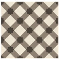 Marazzi - 8"x8" D_Segni Plaid Chalk/Mud/Midnight/Sand Blend Porcelain Tile M0UG