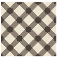 Marazzi - 8"x8" D_Segni Plaid Chalk/Mud/Midnight/Sand Blend Porcelain Tile M0UG