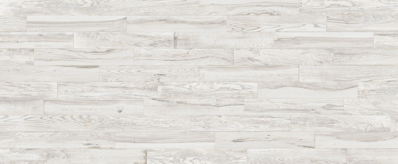 Milestone - 6"x36" Lacquered Wood WHITE Porcelain Tile (Glossy Finish)